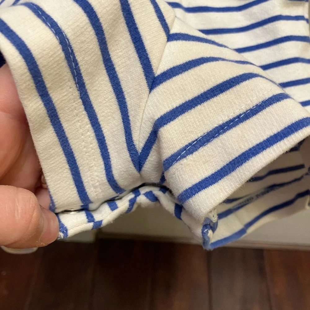 Janie and Jack Striped Red Rose Romper 6-12 months